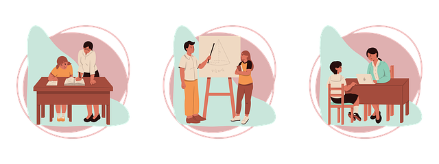 cartoon images of group study